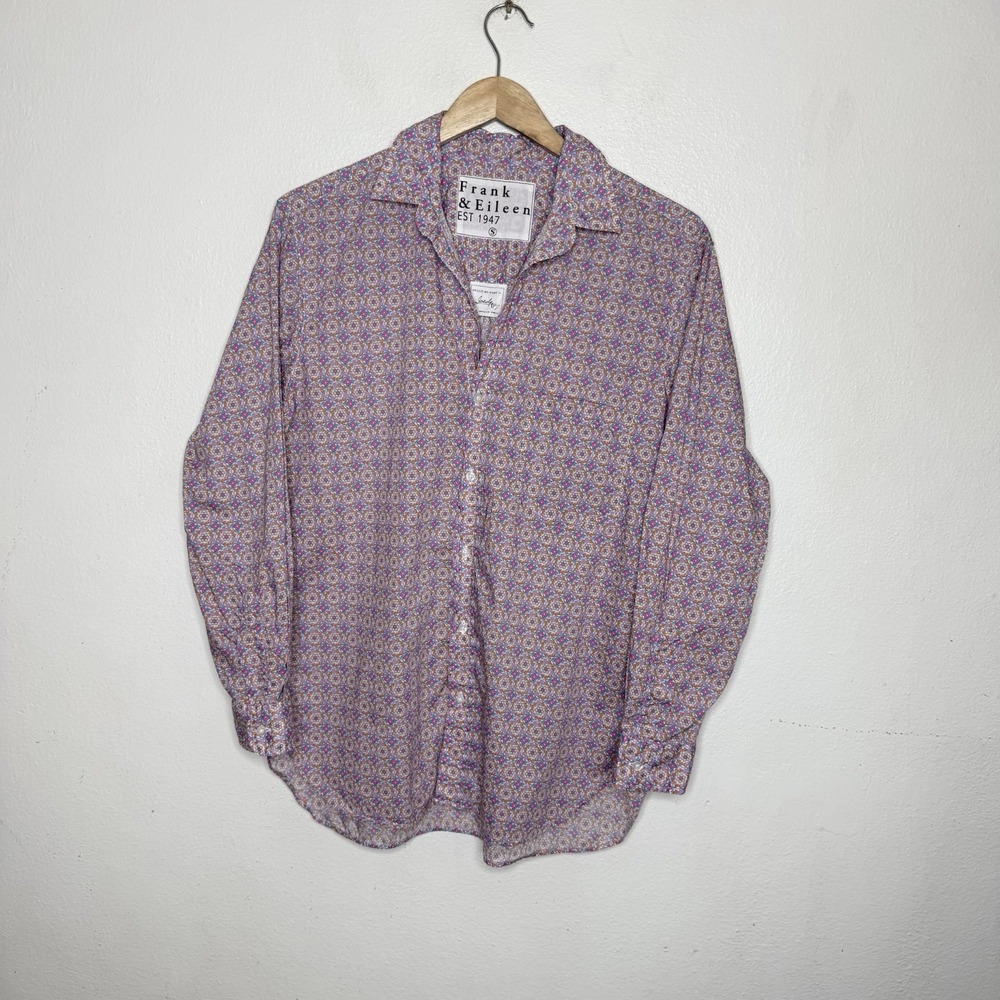 Frank And Eileen Joedy Liberty Woven Long Sleeve Button Up Shirt Womens Small